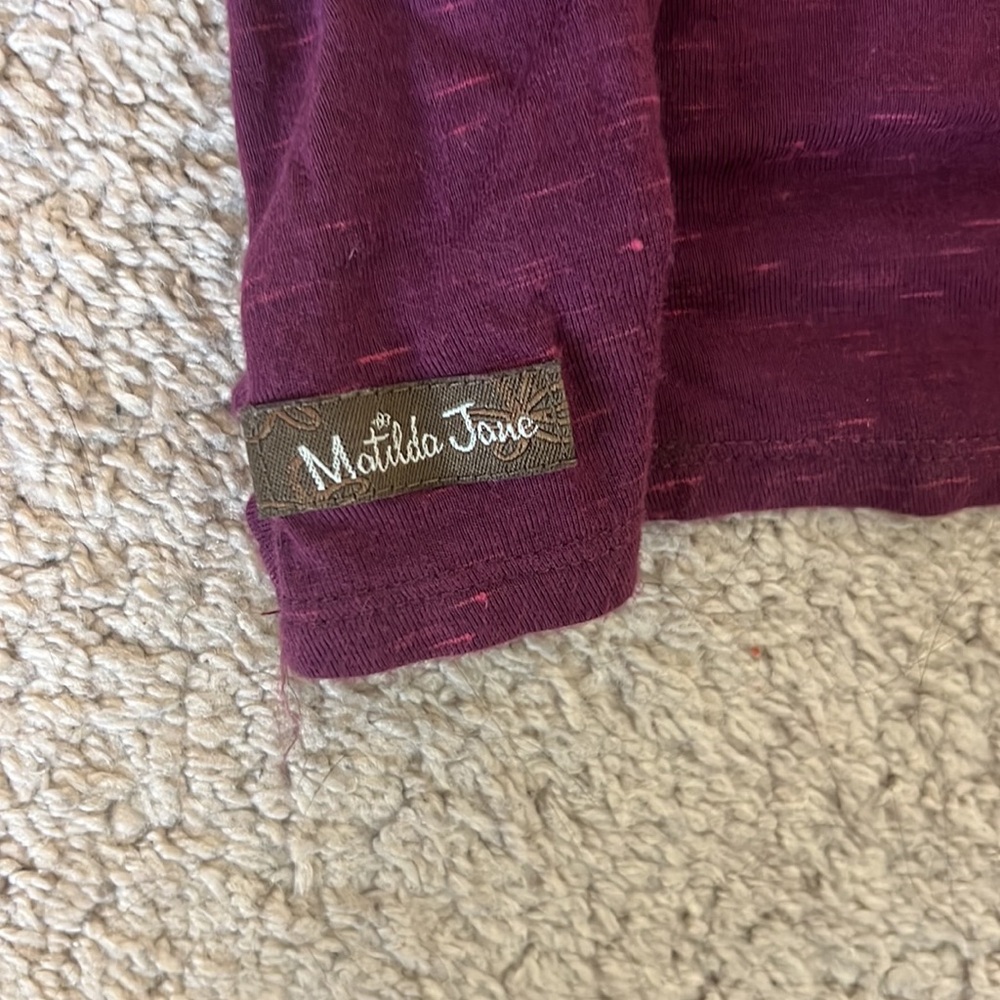 Matilda Jane Women's Small Chasing Waterfalls Tie Front Maxi Dress Purple - Picture 7 of 7